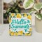 Hello Summer Lemon Wood Block Sign, 5 x 5 Inches – Cheerful Summer Décor for Home, Kitchen, and Table Displays